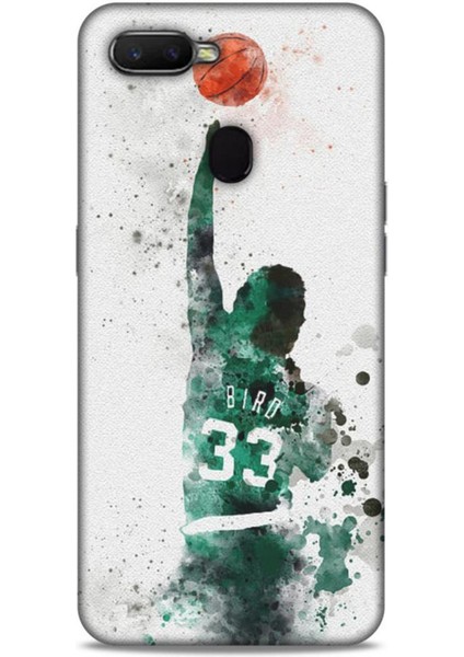 Oppo Ax7 Kılıf Basketbolcular 28 Bird 33 Beyaz Yeşil Iz Bırakmayan Kılıf