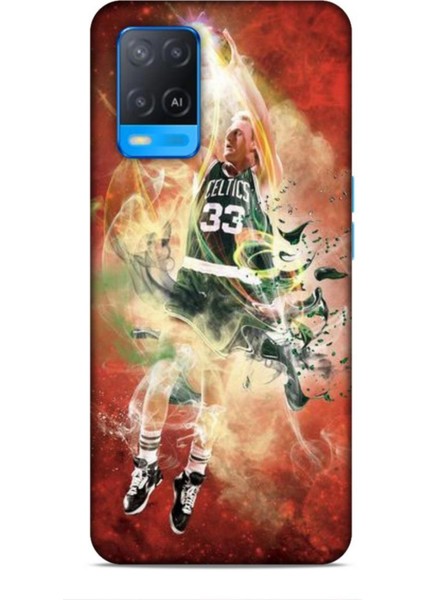 Oppo A54 Kılıf Basketbolcular 29 Larry Joe Bird Turuncu Leke Tutmaz Kapak