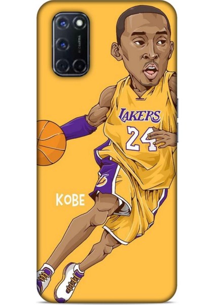 Oppo A52 Kılıf Basketbolcular 10 Laker 24 Mor Sarı Full Hd Kılıf