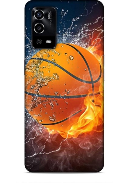 Oppo A55 4g Kılıf Basketbolcular 30 Basketbol Topu Kenarları Şeffaf Kapak