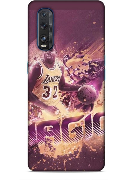 Oppo Find X2 Kılıf Basketbolcular 21 Magic Johnson Darbe Önleyici Kapak