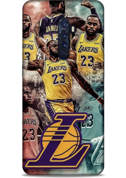 Oppo Reno 2 Kılıf Basketbolcular 17 Lebron 23 Lakers Yumuşak Kılıf