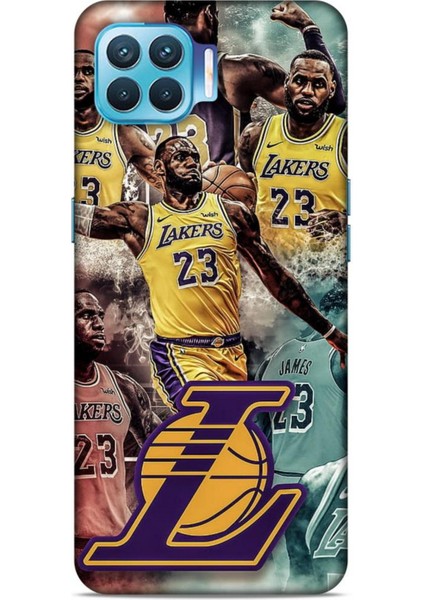 Oppo Reno 4 Lite Kılıf Basketbolcular 17 Lebron 23 Lakers Yumuşak Kılıf