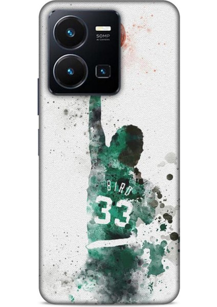 Vivo Y35 Kılıf Basketbolcular 28 Bird 33 Beyaz Yeşil Iz Bırakmayan Kılıf