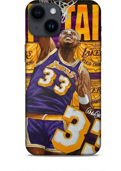 Apple iPhone 14 Kılıf Basketbolcular 23 Lakers 33 Jabbar Telefon Kabı