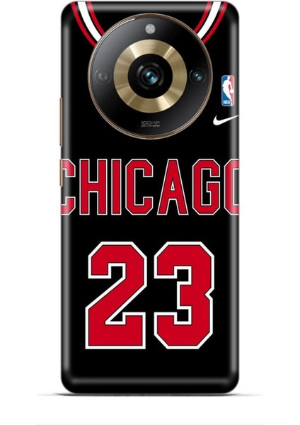 Realme 11 Pro Plus Kılıf Basketbolcular 1 Chicago 23 Siyah Telefon Kılıfı