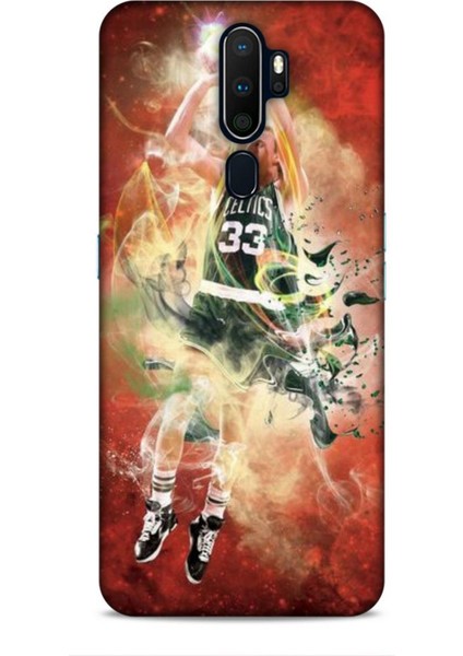 Oppo A9 2020 Kılıf Basketbolcular 29 Larry Joe Bird Turuncu Leke Tutmaz Kapak
