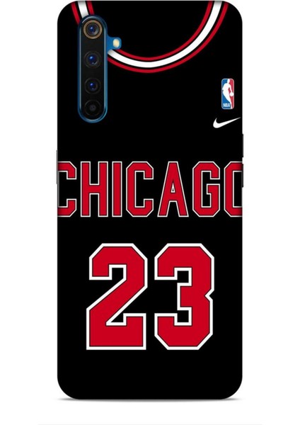 Realme 6 Kılıf Basketbolcular 1 Chicago 23 Siyah Telefon Kılıfı