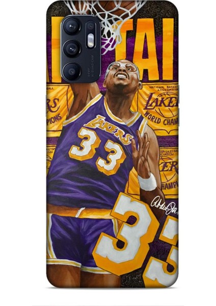 Oppo Reno 6 Kılıf Basketbolcular 23 Lakers 33 Jabbar Telefon Kabı