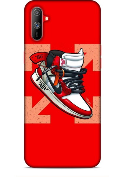 Realme C3 Kılıf Basketbolcular 2 Air 85 Kırmızı Kapak