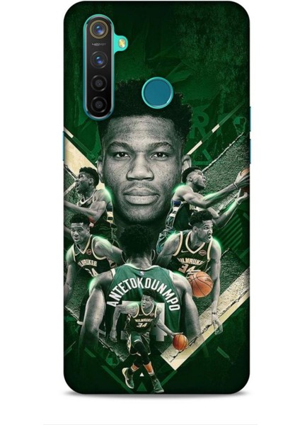 Realme 5 Pro Kılıf Basketbolcular 15 Antetokounmpo Kalın Silikon