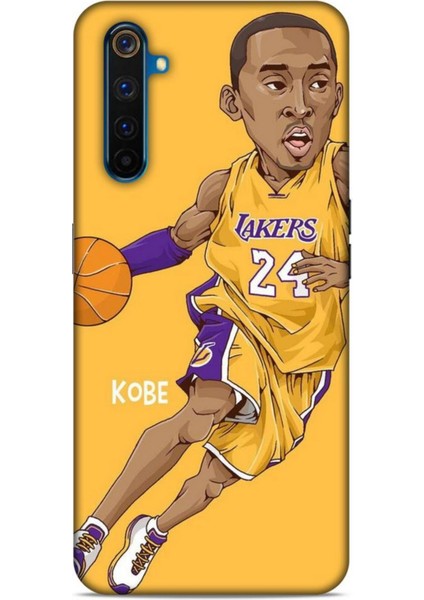 Realme 6 Kılıf Basketbolcular 10 Laker 24 Mor Sarı Full Hd Kılıf