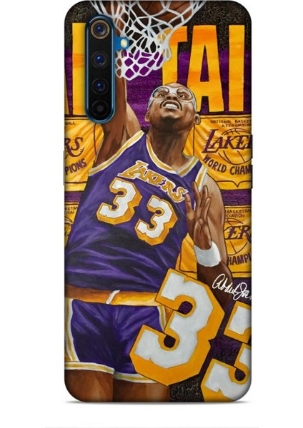 Realme 6 Pro Kılıf Basketbolcular 23 Lakers 33 Jabbar Telefon Kabı