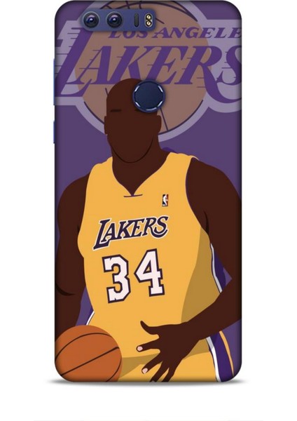 Honor 8A Kılıf Basketbolcular 24 Lakers Kahverengi Darbe Emici Kılıf