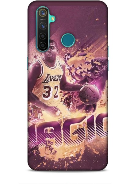 Realme 5 Pro Kılıf Basketbolcular 21 Magic Johnson Darbe Önleyici Kapak