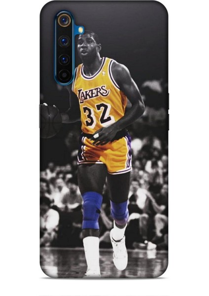 Realme 6 Kılıf Basketbolcular 20 Lakers 32 Renkli Kılıf