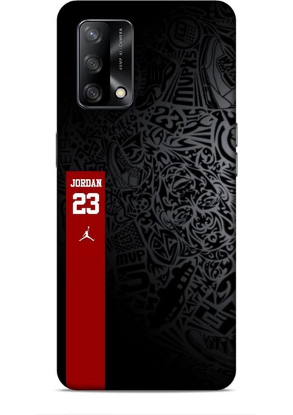 Oppo A74 Kılıf Basketbolcular 4 Jordan 23 Siyah Kırmızı Silikon Kılıf