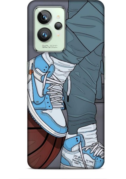Realme Gt2 Pro Kılıf Basketbolcular 3 Ayakkabı Mavi Arka Kapak
