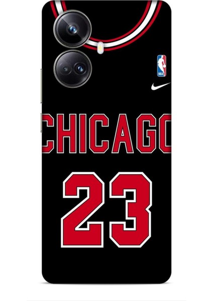 Realme 10 Pro Plus Kılıf Basketbolcular 1 Chicago 23 Siyah Telefon Kılıfı