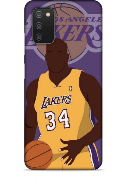 Samsung Galaxy A03S Kılıf Basketbolcular 24 Lakers Kahverengi Darbe Emici Kılıf