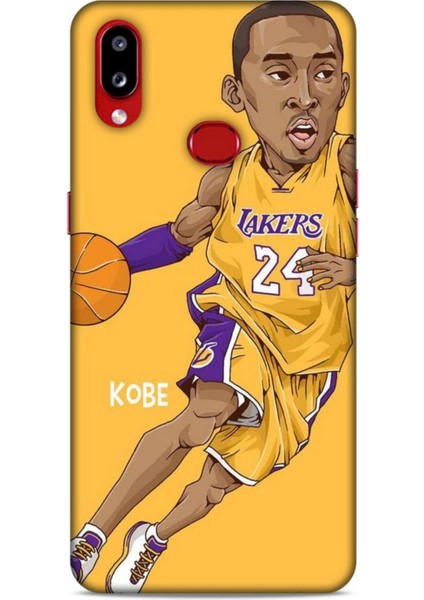 Samsung Galaxy A10S Kılıf Basketbolcular 10 Laker 24 Mor Sarı Full Hd Kılıf