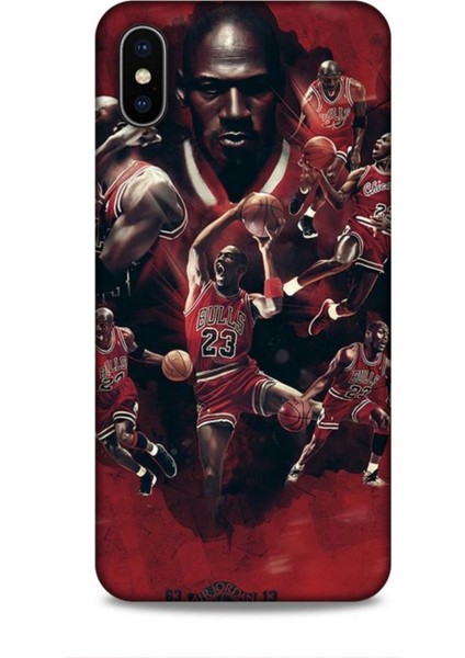 Apple iPhone Xs Max Kılıf Basketbolcular 12 Bulls 23 Tasarım Kılıf