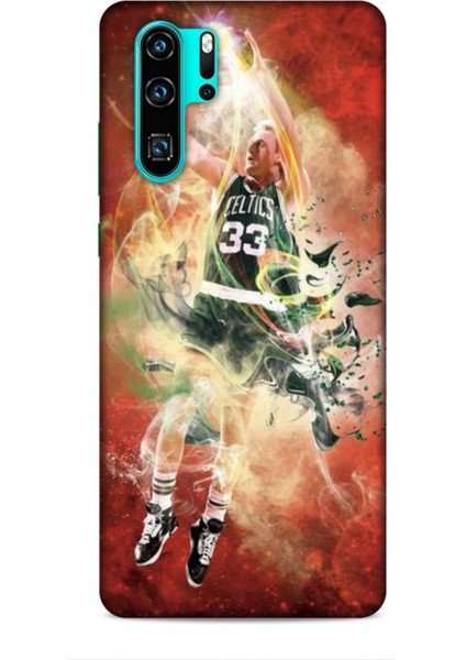 Huawei P30 Pro Kılıf Basketbolcular 29 Larry Joe Bird Turuncu Leke Tutmaz Kapak