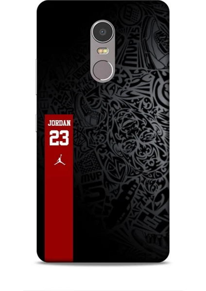 Lenovo K6 Note Kılıf Basketbolcular 4 Jordan 23 Siyah Kırmızı Silikon Kılıf