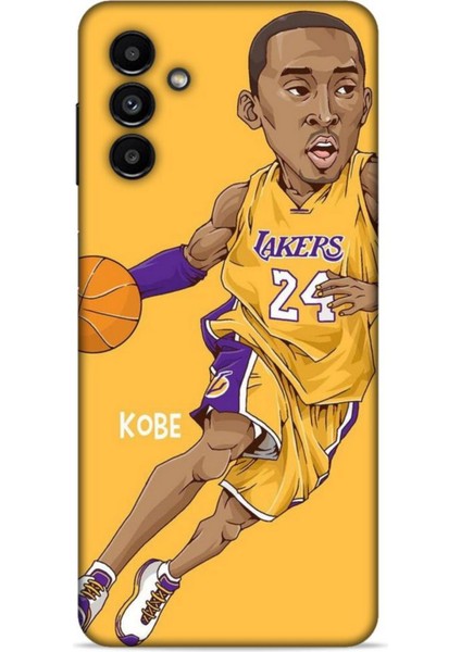 Samsung Galaxy A13 5g Kılıf Basketbolcular 10 Laker 24 Mor Sarı Full Hd Kılıf