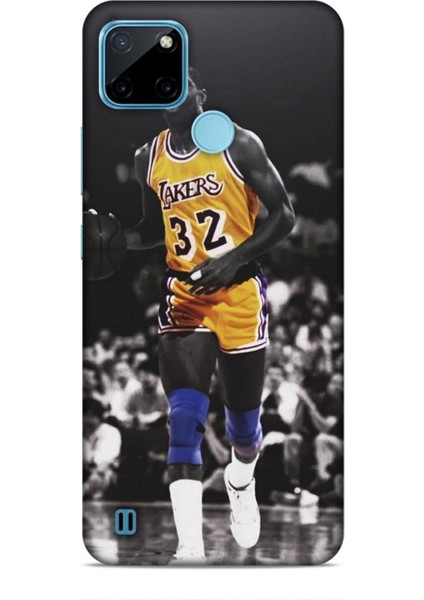 Realme C21Y Kılıf Basketbolcular 20 Lakers 32 Renkli Kılıf