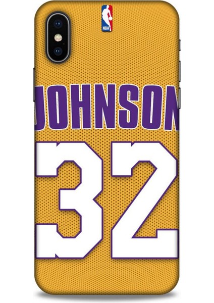 Apple iPhone x Kılıf Basketbolcular 19 Johnson 32 Tam Koruma Kılıf