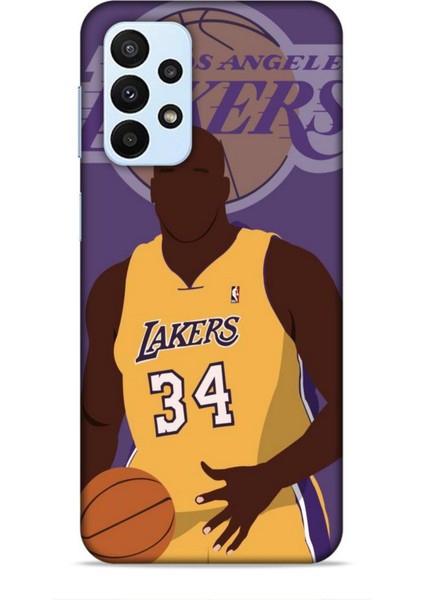 Samsung Galaxy A23 4g Kılıf Basketbolcular 24 Lakers Kahverengi Darbe Emici Kılıf