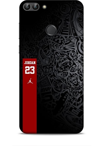 Huawei P Smart S 2020 Kılıf Basketbolcular 4 Jordan 23 Siyah Kırmızı Silikon Kılıf