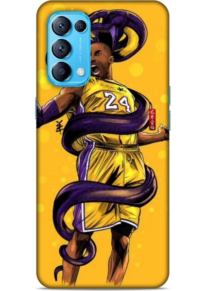 Oppo Reno 5 Kılıf Basketbolcular 6 Kobe 24 Sarı Koruyucu Kapak