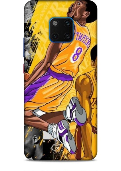 Huawei Mate 20 Pro Kılıf Basketbolcular 8 Bryant 8 Sarı Baskılı Kılıf