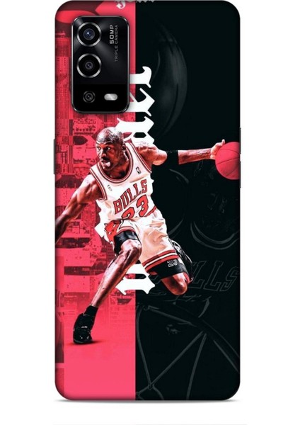 Oppo A55 4g Kılıf Basketbolcular 5 Jordan Bulls Beyaz Koruma Kılıfı