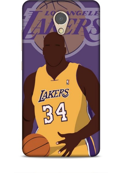 Lenovo P2 Kılıf Basketbolcular 24 Lakers Kahverengi Darbe Emici Kılıf