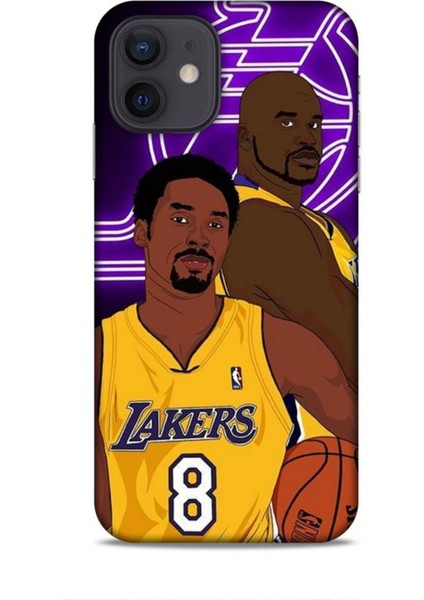 Apple iPhone 12 Kılıf Basketbolcular 25 Kobe Soyulmayan Kılıf