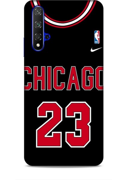 Honor 20 Kılıf Basketbolcular 1 Chicago 23 Siyah Telefon Kılıfı