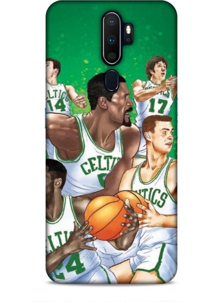 Oppo A9 2020 Kılıf Basketbolcular 26 Jayson Celtics Yeşil Soft Kapak