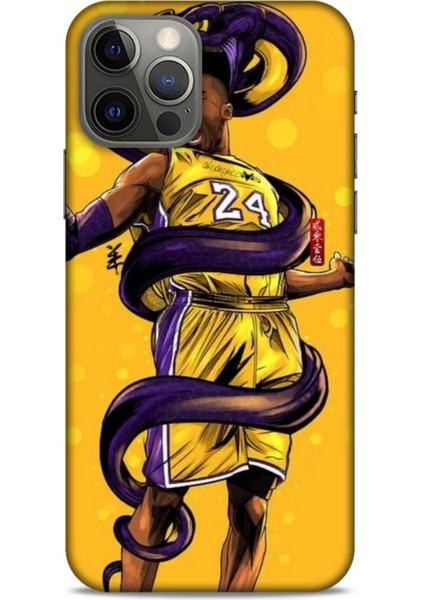 Apple iPhone 12 Pro Kılıf Basketbolcular 6 Kobe 24 Sarı Koruyucu Kapak