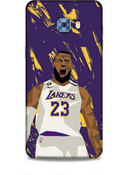 Samsung Galaxy C5 Pro Kılıf Basketbolcular 18 Lebron James Nba Parlak Kılıf