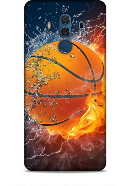 Huawei Mate 10 Pro Kılıf Basketbolcular 30 Basketbol Topu Kenarları Şeffaf Kapak