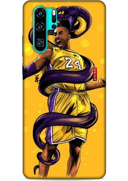 Huawei P30 Pro Kılıf Basketbolcular 6 Kobe 24 Sarı Koruyucu Kapak