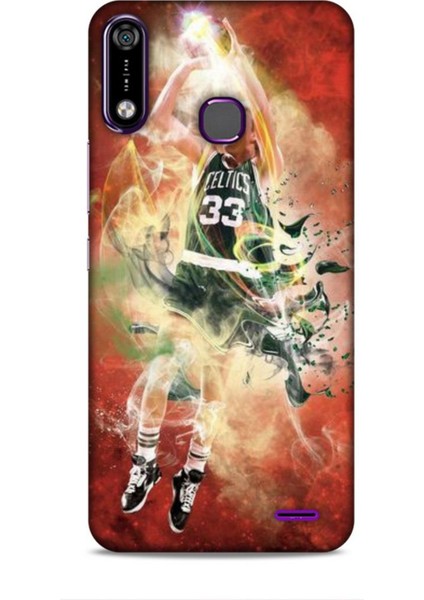 Infinix Note 7 Kılıf Basketbolcular 29 Larry Joe Bird Turuncu Leke Tutmaz Kapak