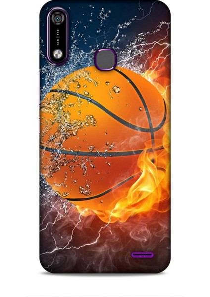 Infinix Note 7 Kılıf Basketbolcular 30 Basketbol Topu Kenarları Şeffaf Kapak