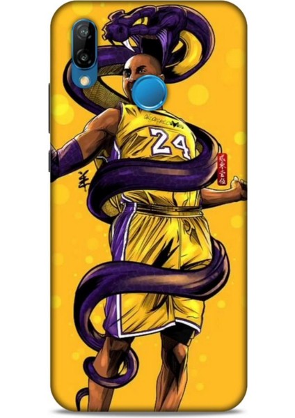 Huawei P20 Lite Kılıf Basketbolcular 6 Kobe 24 Sarı Koruyucu Kapak