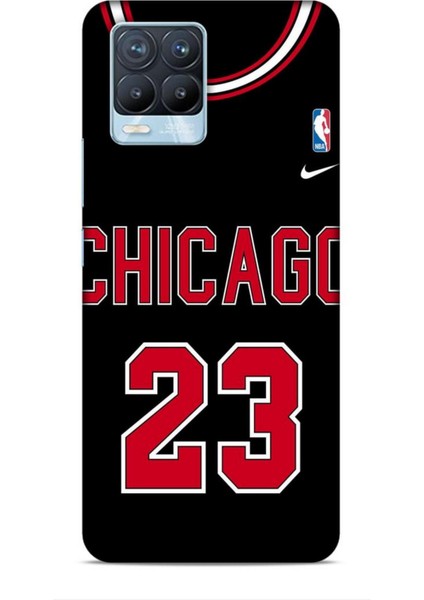 Realme 8 Pro Kılıf Basketbolcular 1 Chicago 23 Siyah Telefon Kılıfı