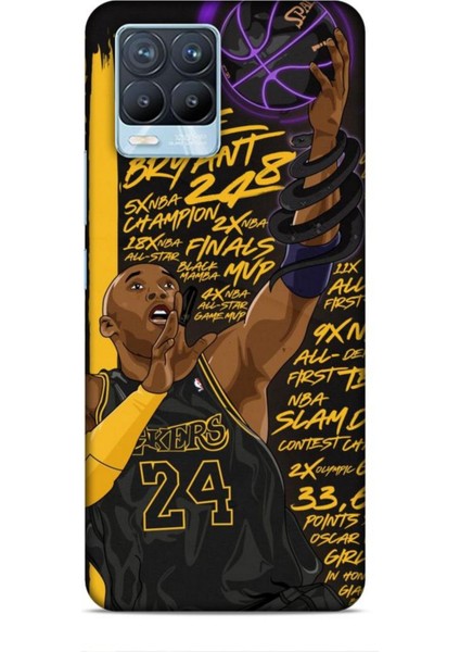 Realme 8 Pro Kılıf Basketbolcular 7 Kobe 24 Siyah Sarı Desenli Kılıf