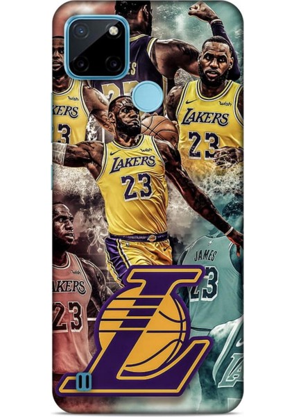 Realme C21Y Kılıf Basketbolcular 17 Lebron 23 Lakers Yumuşak Kılıf